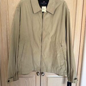 Classic Zip-Front Lightweight Jacket in Khaki